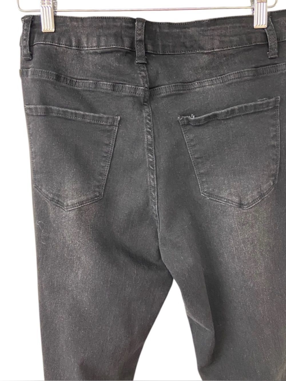 Swank A Posh Black Distressed Skinny Jeans Size Juniors 11 - Picture 5 of 9